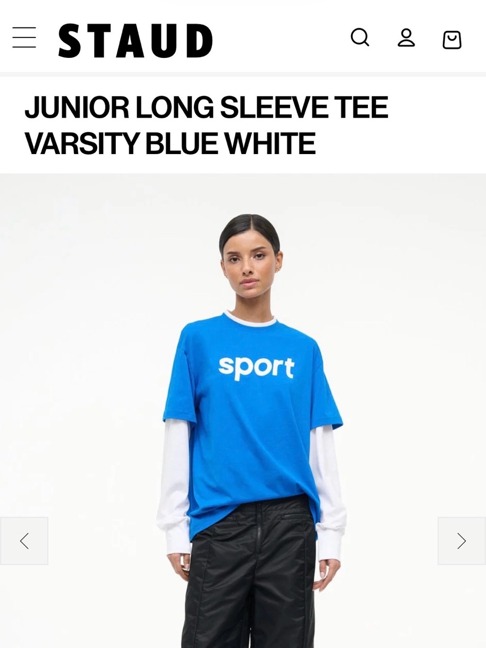 Staud NWT Blue Graphic Tee